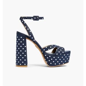 Hill House Party Platform Navy Polka Dot size-41